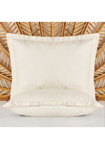 Soft Basic Oxford 2'li Yastık Kılıfı - Ekru - 50X70 cm