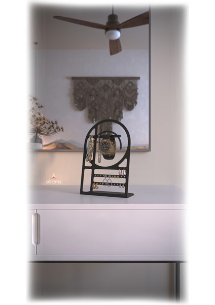 Metal Takı Standı Saat Organizer – Küpe Kolye Bileklik Düzenleyici Masaüstü Takı Askısı fiyatları