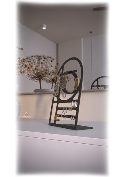 Metal Takı Standı Saat Organizer – Küpe Kolye Bileklik Düzenleyici Masaüstü Takı Askısı modelleri