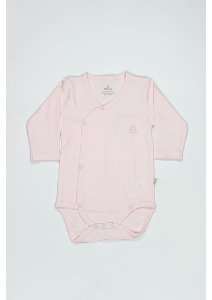 Organik Natural Basic Style Kruvaze Uzun Kol Body BS17102 Pembe