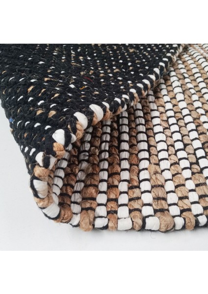 Home ET101 Etna Jüt Örgü Halı - Renkli / Beyaz - 80X140 cm modelleri