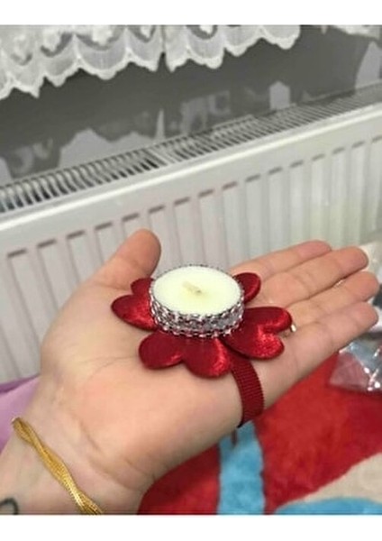 Kırmızı Nedime El Mumu 12 Adet Düğün ve Kına Gecesi İçin Şık Süsleme fırsatları