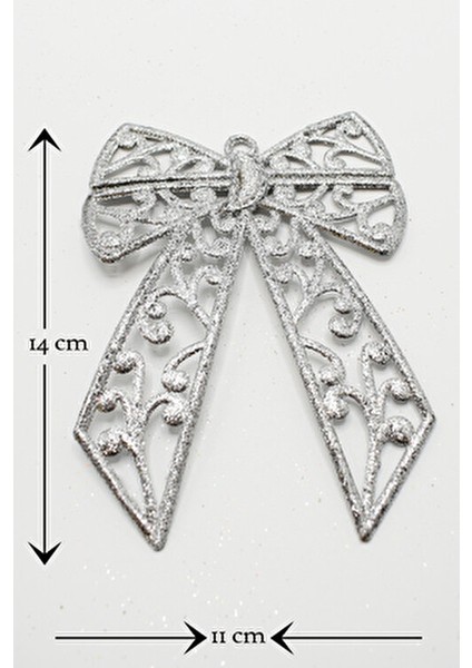 3'Lü Simli Kurdela Yılbaşı Çam Ağacı Süsü 14*11 Cm indirimleri