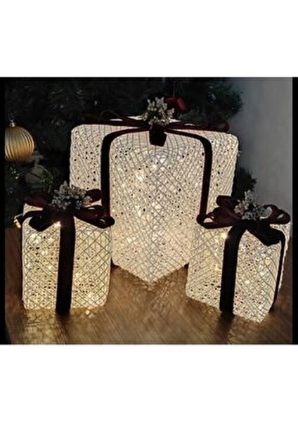 Yılbaşı Ağacı Altı Led Işıklı Kutu modelleri