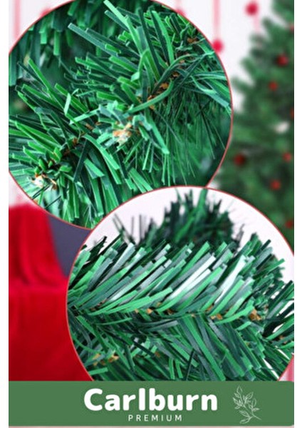 Premium Yılbaşı Çam Ağacı Süsleme Seti 150 cm Renkli Işıklı 400 Dal Yeni Yıl Dekoru