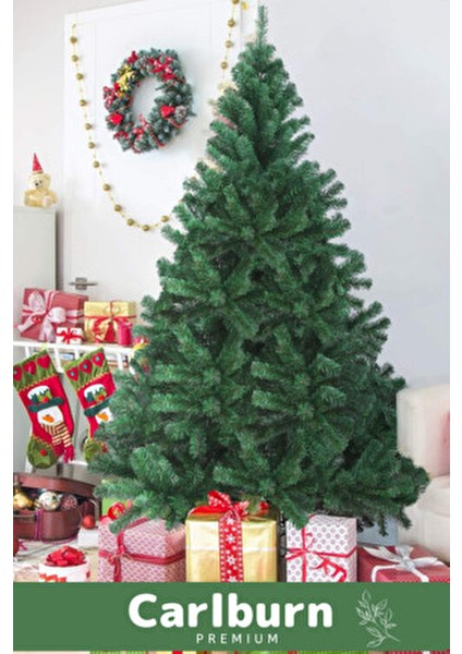 Premium Yılbaşı Çam Ağacı Süsleme Seti 150 cm Renkli Işıklı 400 Dal Yeni Yıl Dekoru