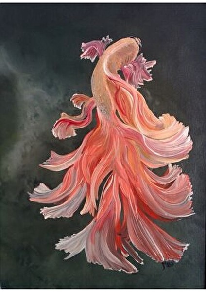 Beta Balığı Tablosu - Somon Rengi modelleri