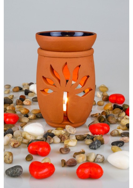 Hayat Ağacı El Yapımı Çömlek Buhurdanlık Tütsülük