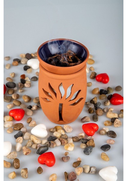 Hayat Ağacı El Yapımı Çömlek Buhurdanlık Tütsülük modelleri