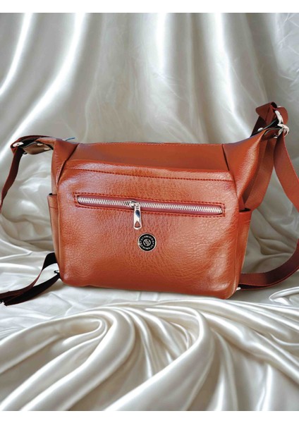 Kahverengi Çapraz Askılı Bayan Çanta