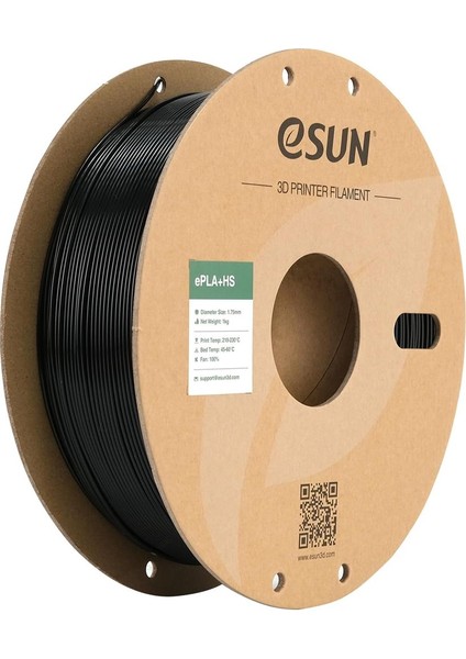 Pla-Hs Siyah Filament 1.75MM 1kg - Yüksek Hız Uyumlu Pla+