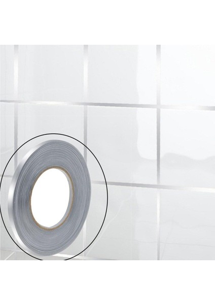 0.5 cm Kalınlık Gümüş Fayans Arası Şerit Bandı 50 Metre Banyo Derz Dekor Bandı fiyatları