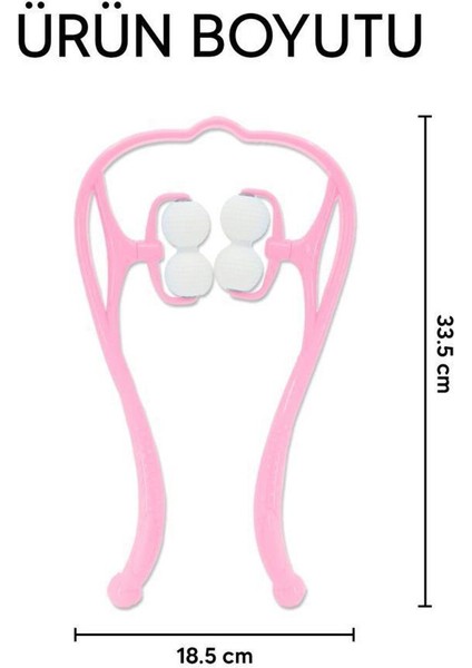 Boyun Bacak Ayak Bel Masaj Aleti Çok Fonksiyonlu Manuel 4 Tekerlekli - Pembe modelleri