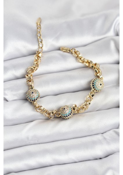 Xuping Vıp Nazarlı Gold Renk Bileklik - TJ-BB8079