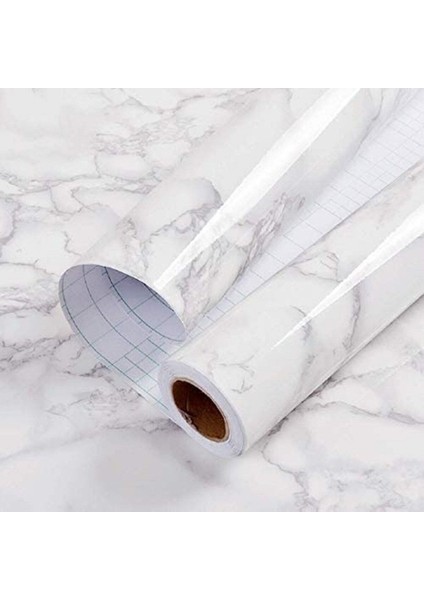 Mermer Desenli Yapışkanlı Folyo Sticker Masa Tezgah Duvar Kağıdı Su Geçirmez Folyo