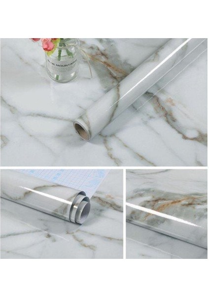 Mermer Desenli Yapışkanlı Folyo Sticker Masa Tezgah Duvar Kağıdı Su Geçirmez Folyo fiyatları