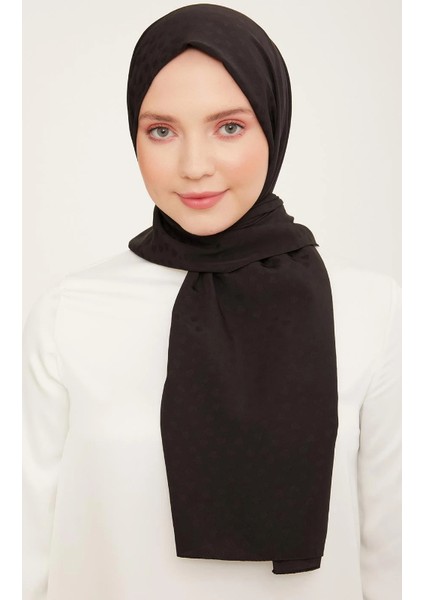 Trend J.capri Şal 4 - 1075 - Kalpli Siyah