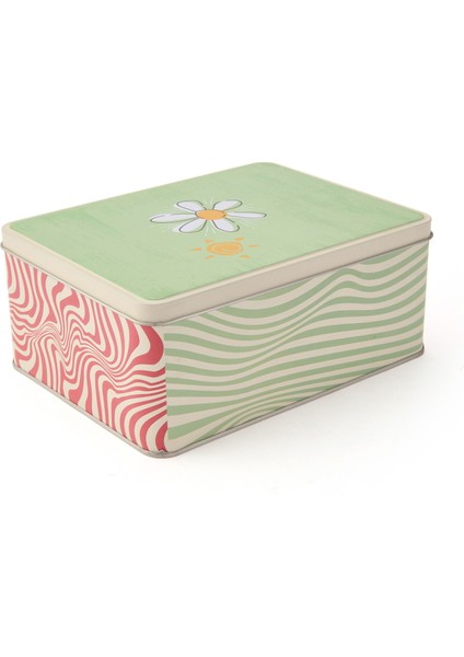 Çiçek Serisi Metal Hediye Kutusu - Renkli - 16,5x9 cm modelleri
