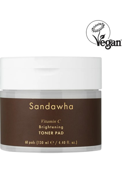 Vitamin C Brightening Toner Pad 60 Adet Cilt Tonunu Eşitlemek ve Işıltı Kazandırmak Için C Vitamini, Glukonolakton ve Seramid Içeren Tonik Pedleri