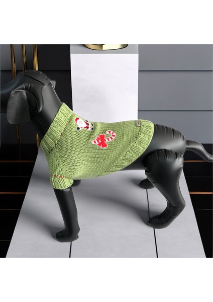 Kedi ve Köpek Için Açık Yeşil Yeni Yıl / Noel Kazağı indirimleri