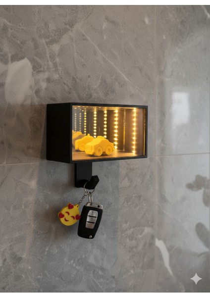 Işıklı Sonsuzluk Efektli Dekoratif Anahtarlık Askılığı / Hot Wheels Standı