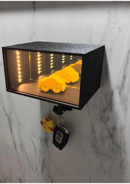 Işıklı Sonsuzluk Efektli Dekoratif Anahtarlık Askılığı / Hot Wheels Standı