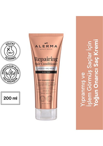 4 Adet Alerma Onarıcı Saç Kremi 200 ml