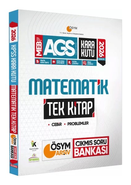 2026 MEB AGS Kara Kutu Matematik TEK KİTAP ÖSYM Arşiv Çıkmış Soru Bankası Konu Özetli Çözümlü