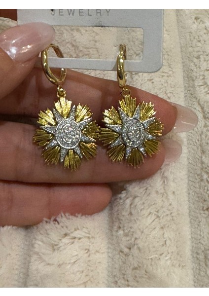 Çelik Silver Detaylı Güneş Tasarım Küpe fiyatları