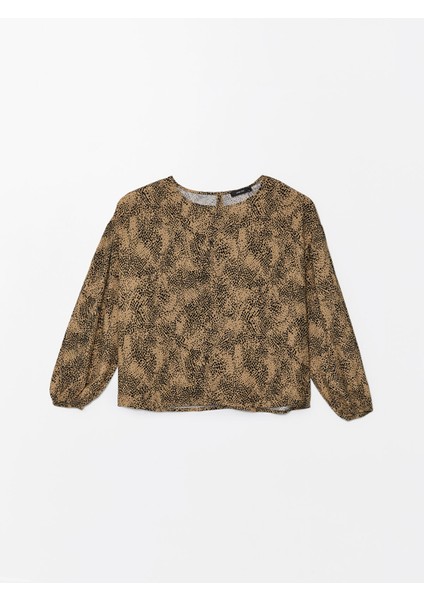 Yeni Sezon Bisiklet Yaka Desenli Uzun Kollu Kadın Bluz indirimleri