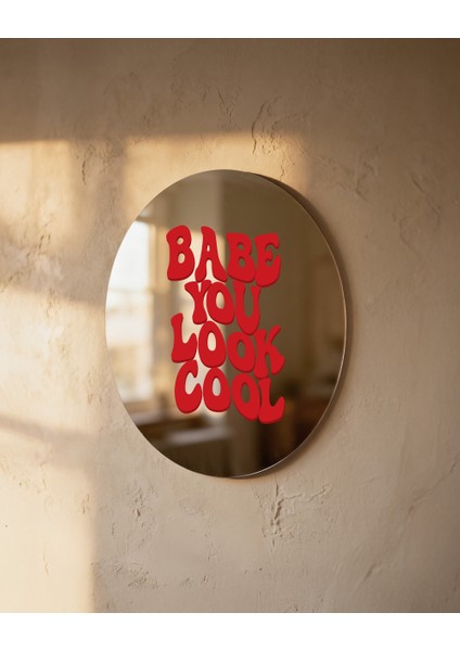 Mood Ayna Look Cool - Tasarım Ayna, Pinterest Dekoru, Dekoratif Baskılı Ayna, Yazılı Ayna modelleri