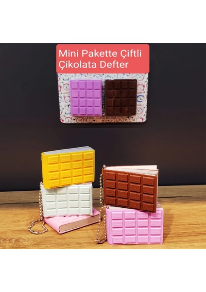 Mini Çiftli Çikolata Not Defteri - Lisinya