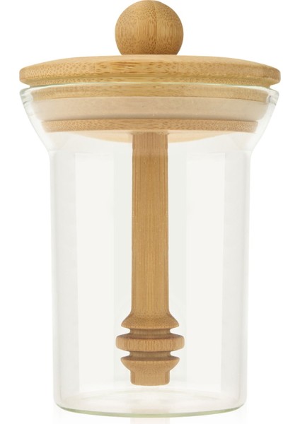 Bambu Kaşıklı Bal Kavanozu - Şeffaf - 14,5 cm fiyatları