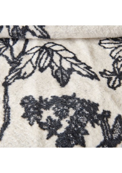 Soft Davi Pamuklu Tek Kişilik Battaniye - Ekru / Antrasit - 150X200 cm fiyatları