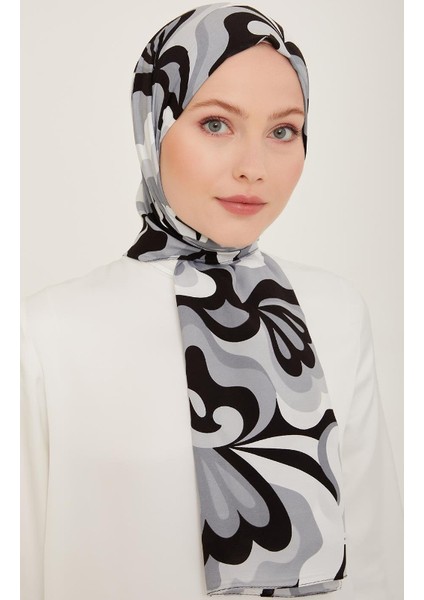 Trend Defne Şal 6348 - 2 - 02 Siyah Beyaz