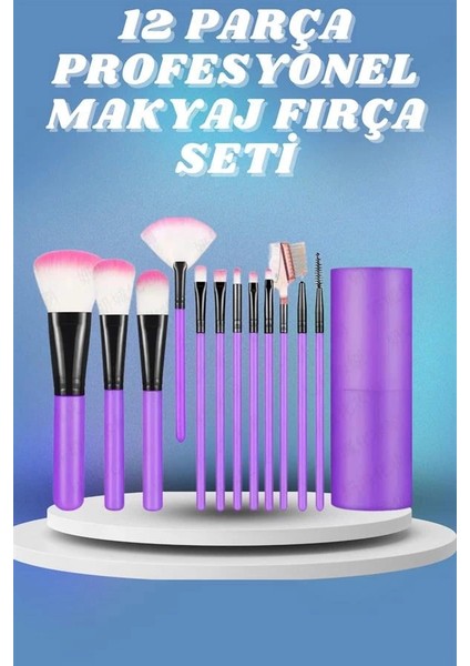 12 Parça Yumuşak Uçlu Makyaj Fırça Set-Göz ve Yüz Makyajı Için Fırça Seti Profesyonel Makyaj Seti fiyatları