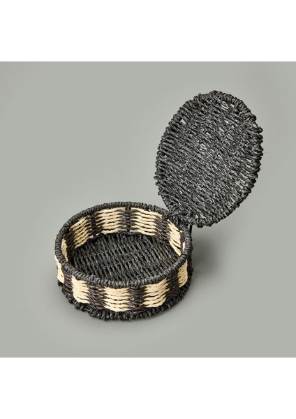 Living Elegant Curves Dekoratif Saklama Kutusu - Siyah / Beyaz - 15X5 cm modelleri