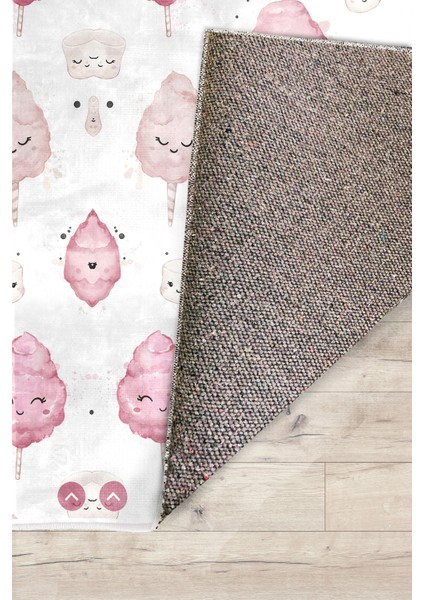 Pamuk Şeker Rüyası Tatlı Bambu Çocuk Odası Halısı