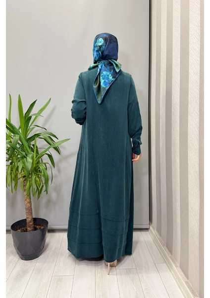 Cupro Ipek Elbise Petrol T26K-4024 modelleri