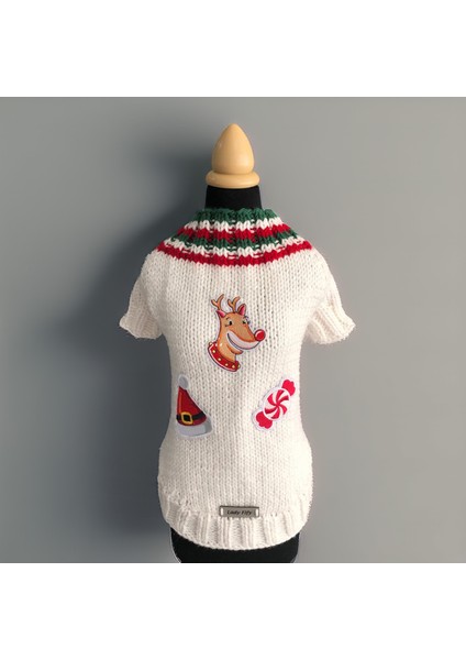 Kedi ve Köpek Için Beyaz Deer Candy Yeni Yıl / Noel Kazağı fiyatları