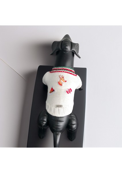 Kedi ve Köpek Için Beyaz Deer Candy Yeni Yıl / Noel Kazağı fırsatları