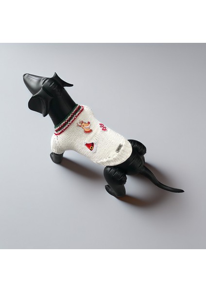 Kedi ve Köpek Için Beyaz Deer Candy Yeni Yıl / Noel Kazağı indirimleri