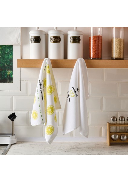 Soft Ribbon 2'li Kurulama Bezi - Ekru - 40X50 cm