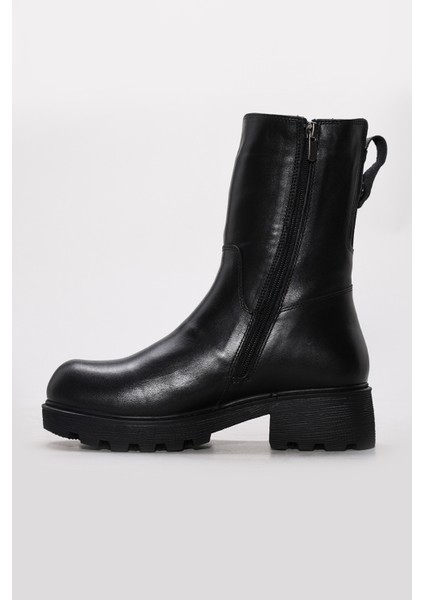 Hakiki Deri Kürklü Kadın Klasik Bot 124KZA3111 fiyatları