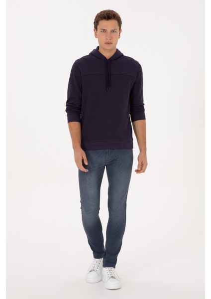 Erkek Mürdüm Sweatshirt 50315526-VR074 fırsatları