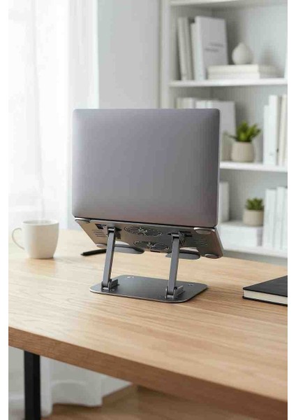 Alüminyum Ayarlı Laptop Standı Çift Fanlı Soğutuculu Ergonomik Laptop Tablet Standı fiyatları