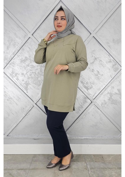Kadın Taş Detaylı Tesettür Tunik fiyatları
