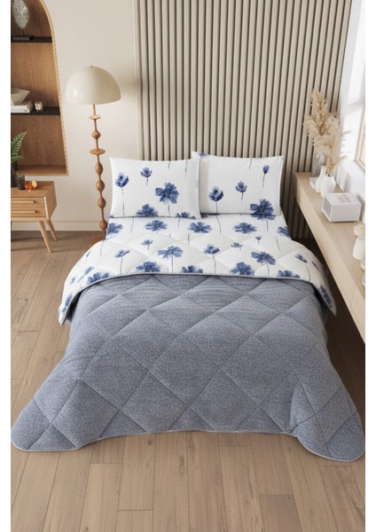 Nordelle Battal Boy Lüx Wellsoft Yorgan Çift Taraflı - 2 Adet Yastık Kılıflı Yorgan Seti 215X235 cm