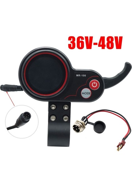 Kugoo M4 Elektrikli Scooter Için MR-100 LCD Gösterge Paneli 6 Pinli+T Tipi Kablo (Yurt Dışından) fiyatları