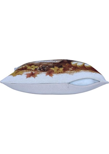 Belıeve Kabak Sepeti Jakarlı Dokuma Goblen Dekoratif Sonbahar Kırlent 45*45 fiyatları